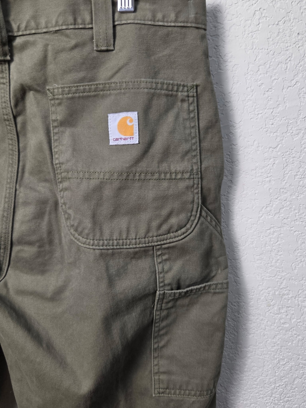 Carhartt Men’s Olive Work Pants - Durable Carpenter Style